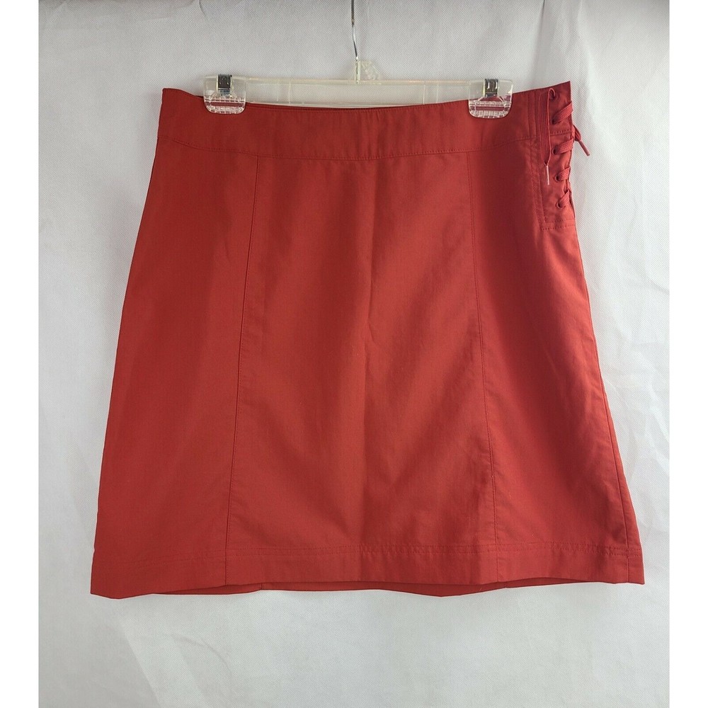 Water Girl Patagonia Women's (10) Red-Orange A-Line Skirt w/Lacing on the Side